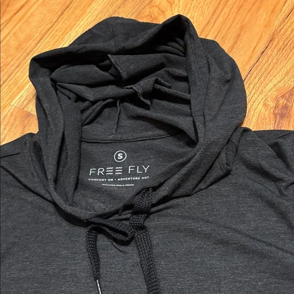 NWT Free Fly Women’s Bamboo Flex Hoodie in Heather Black; Size Small - Picture 6 of 6